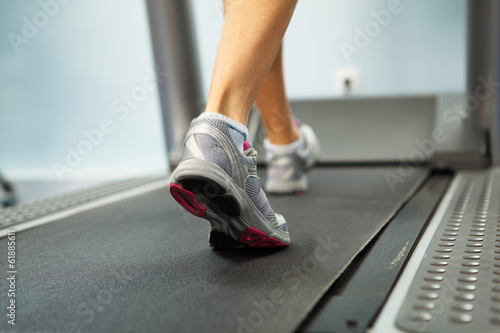 Running on treadmill