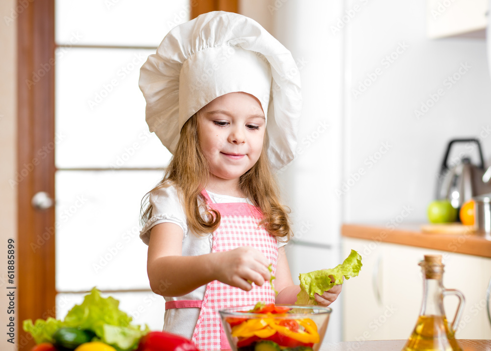 cute girl preparing healthy food vegetable salad cute girl preparing healthy food vegetable salad