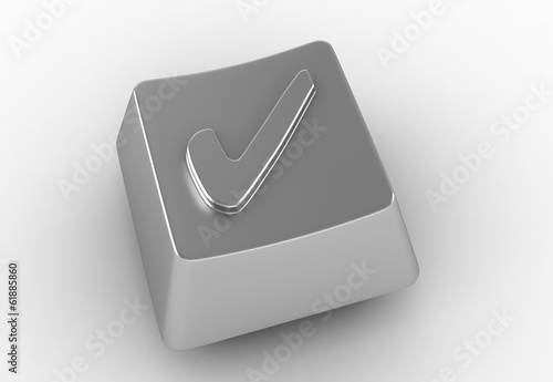 Keyboard button with check ...