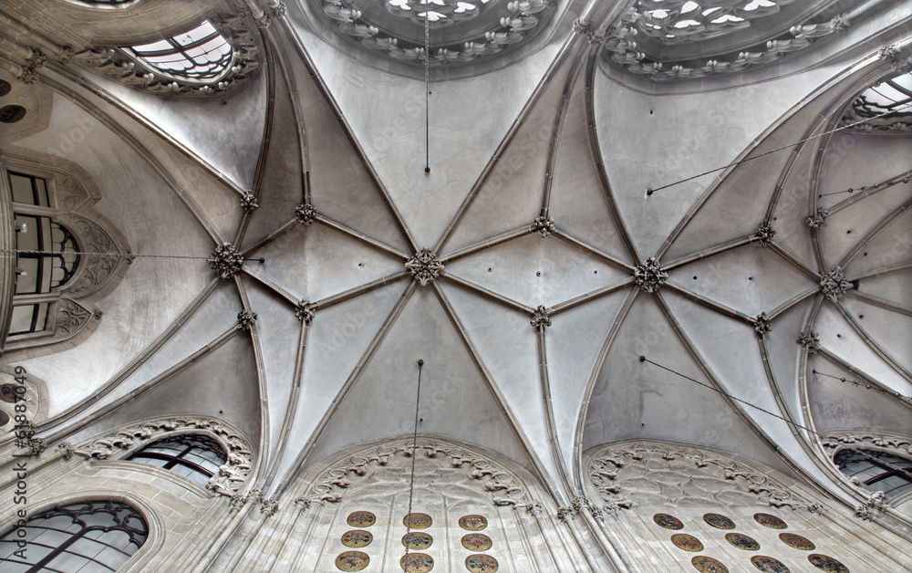 Veinna - Gothic ceiling in church of the Teutonic Order
