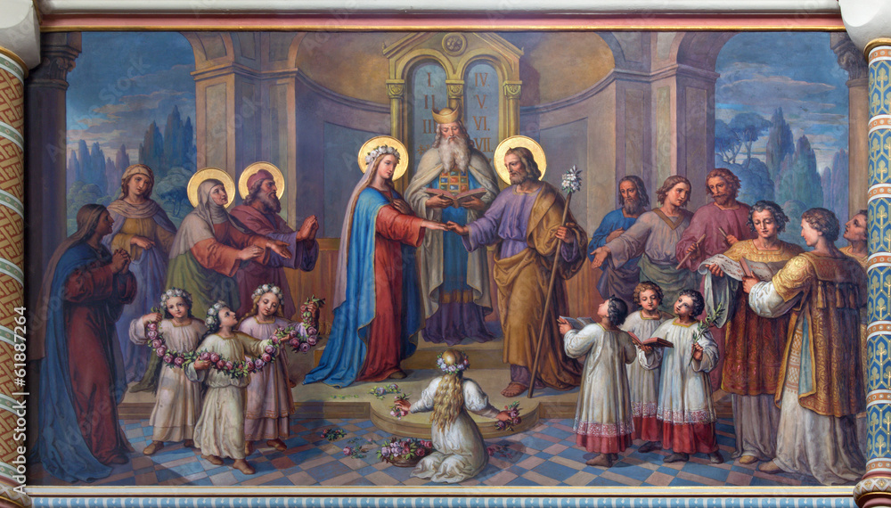 Fototapeta premium Vienna - Wedding of Mary and Joseph in Carmelites church