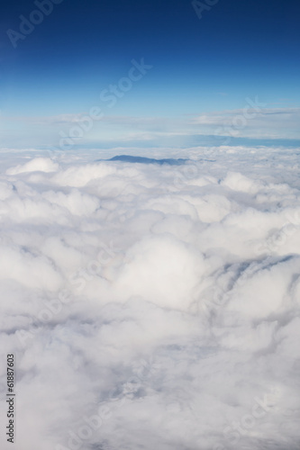 Clouds from the above with copy space