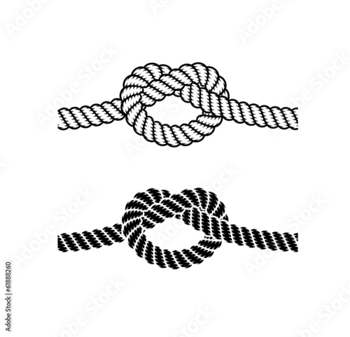 rope knot on a white background