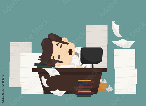 Businessman sleeping