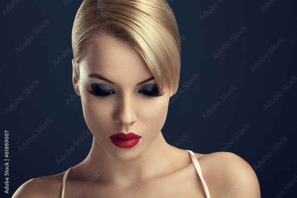 Beautiful woman with professional make up Beautiful woman with professional make up