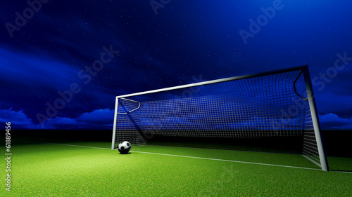 Soccer ball and goal