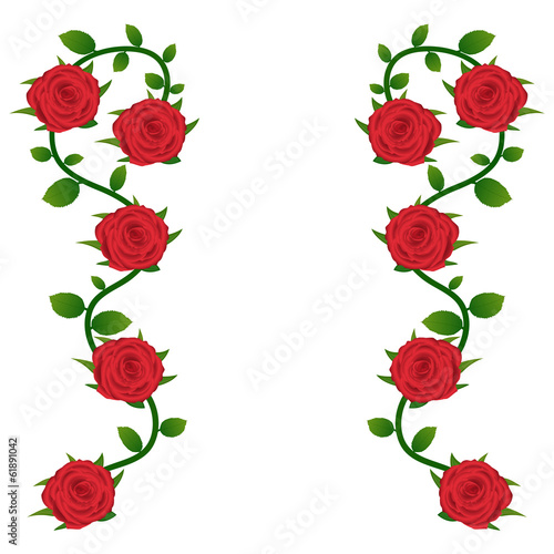 Red roses background for greeting card