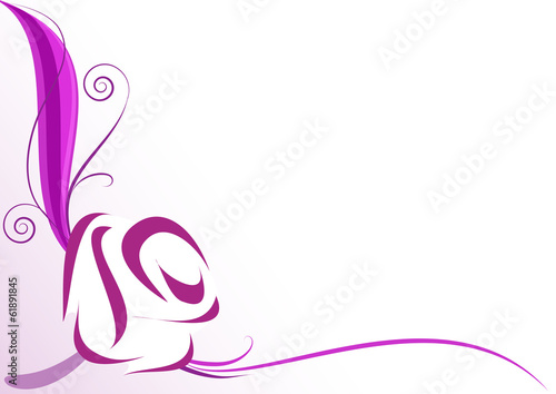 Sfondo decorazione rosa stilizzata