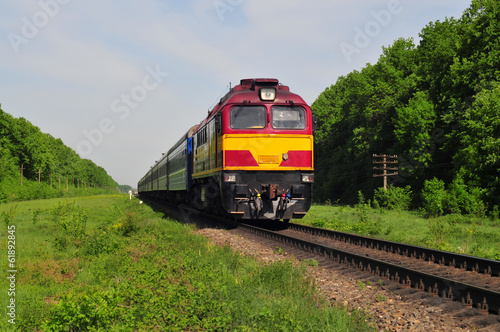 Motion of passenger-train