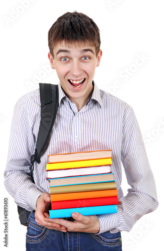 Happy Student with the Books