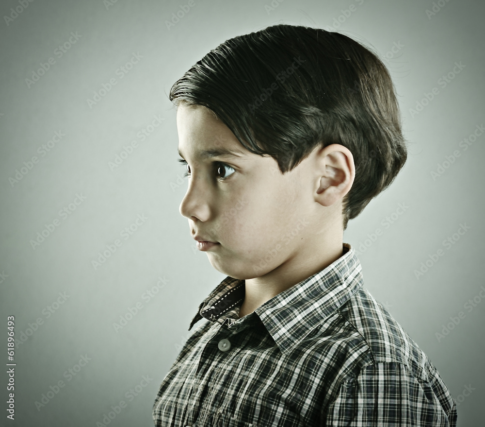 Little cute boy posing for retro style photography Little cute boy posing for retro style photography