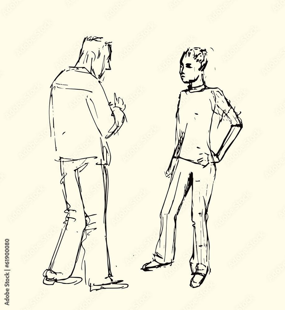 Hand Made Sketch representing people Hand Made Sketch representing people