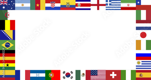World Cup Final 2014 flags frame