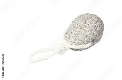 Foot stone scrub on isolated white background photo