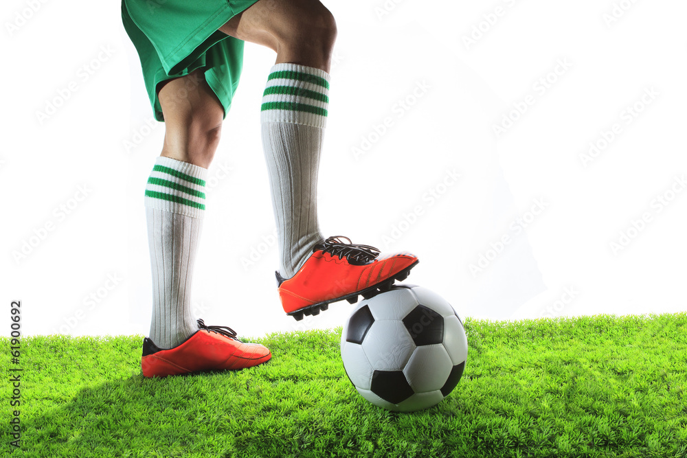 Fototapeta premium legs of football player