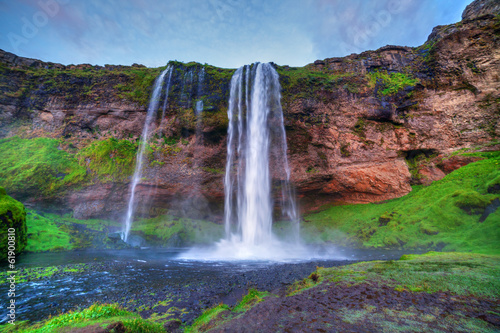 Seljalandfoss waterfall.