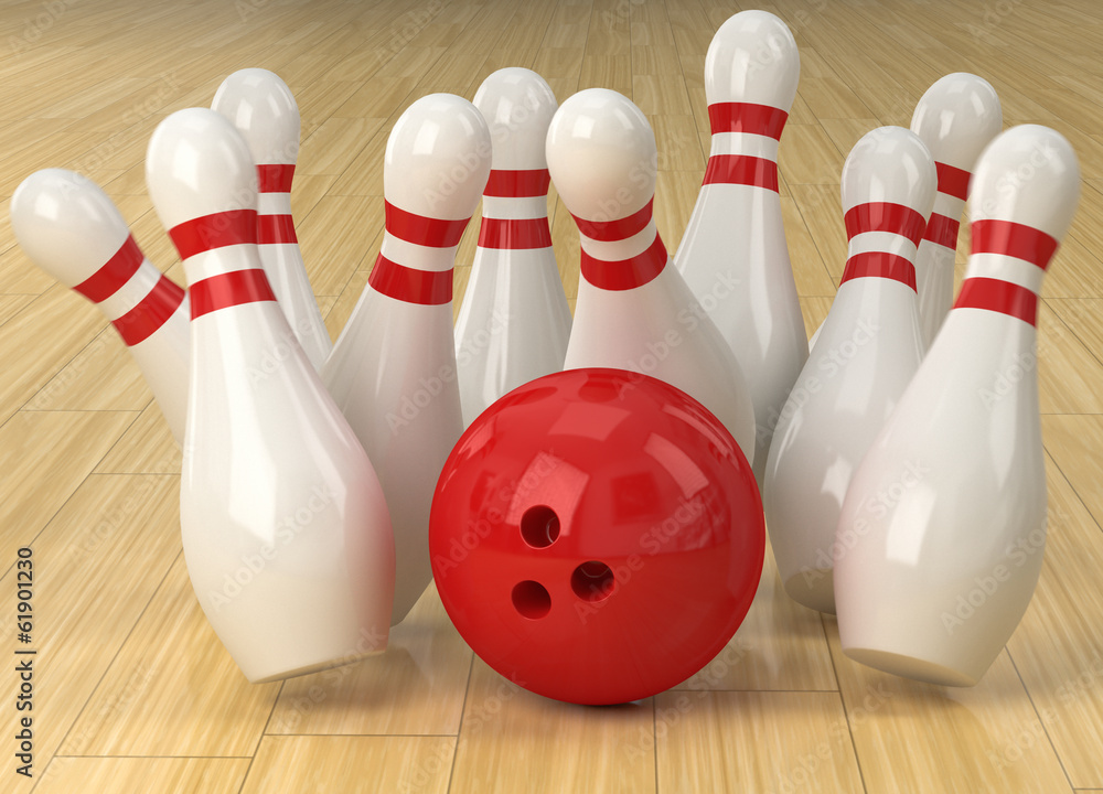 Bowlingstoß Holzbahn Bowlingstoß Holzbahn