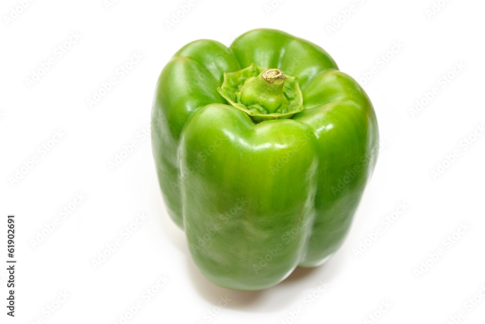 Juicy Whole Sweet Pepper Over a White Background Juicy Whole Sweet Pepper Over a White Background