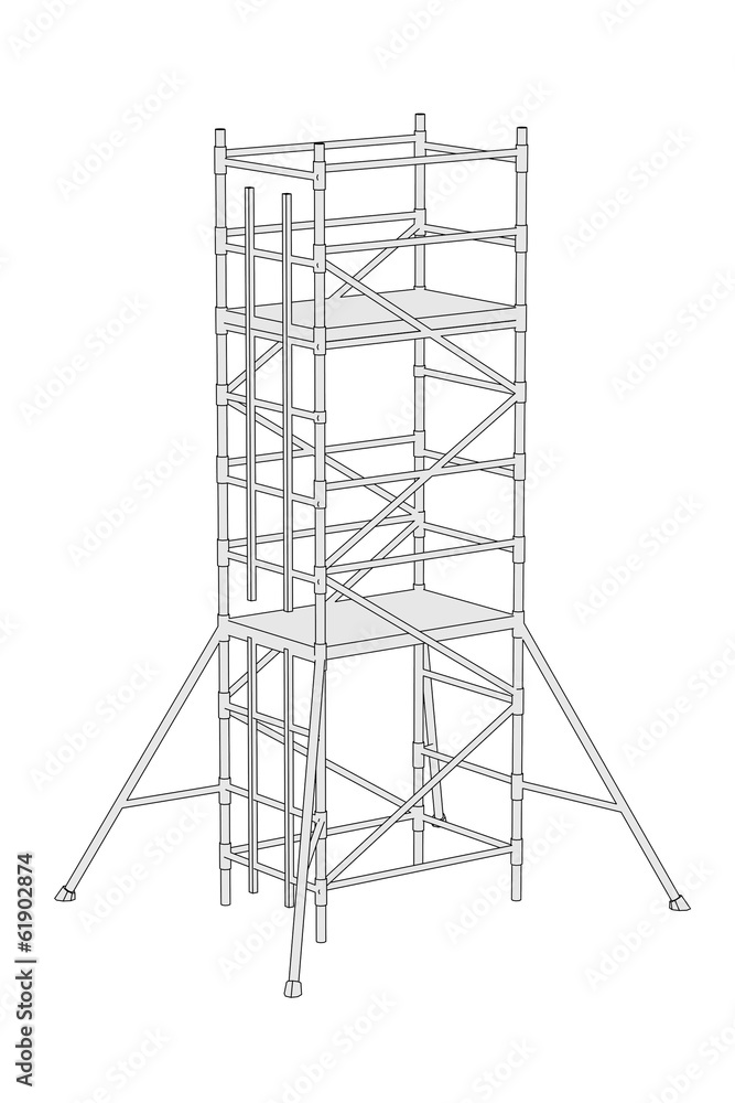 cartoon image of scaffolding for building Stock Photo | Adobe Stock