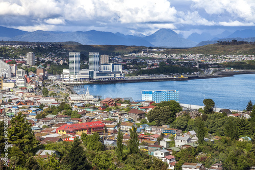 Panoramic view of Puerto Montt, Chile. photo