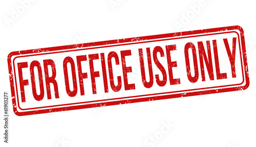 For office use only stamp