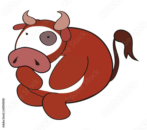 vector cartoon bull