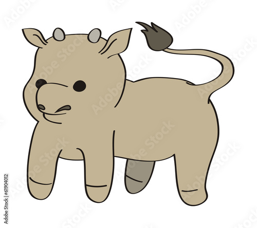 vector cartoon calf