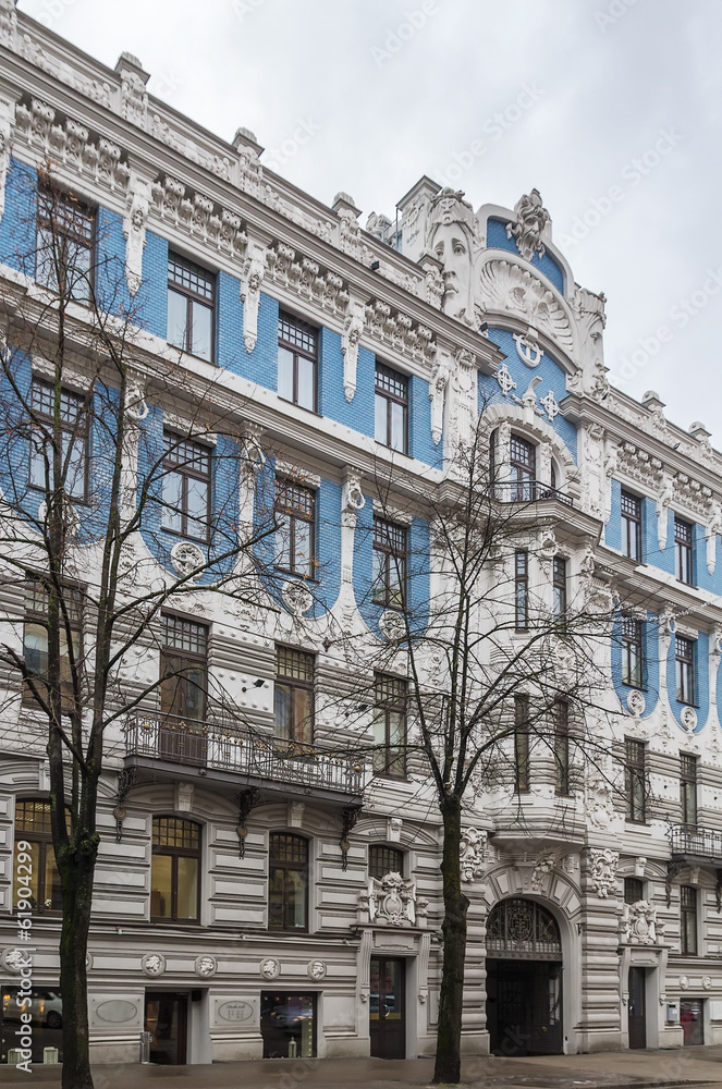 the building in Art Nouveau style, Riga