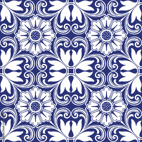Seamless colourful ornament tiles
