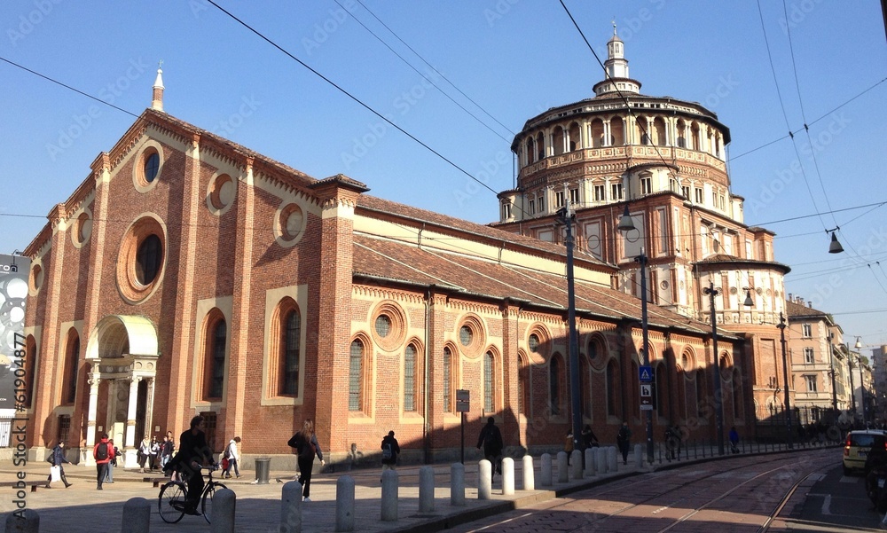 S.Maria delle Grazie a Milano - obrazy, fototapety, plakaty 