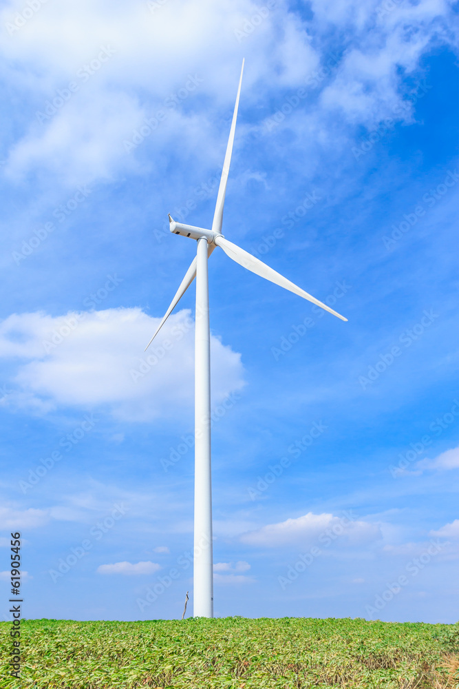 Fototapeta premium wind turbine clean energy concept
