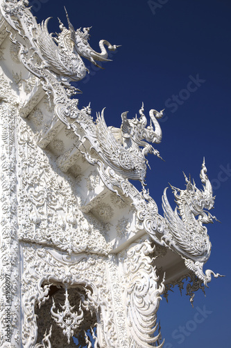 white ancient temple in thailand