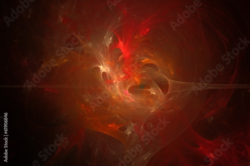 Red abstract fractal background