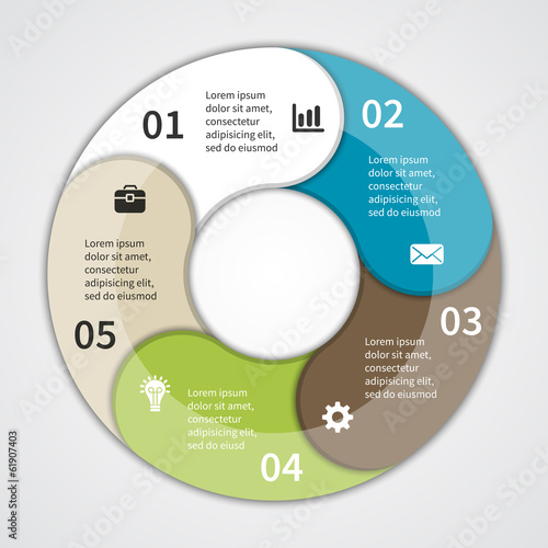 Modern vector info graphic for business project