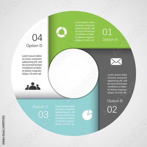Modern vector info graphic for business project
