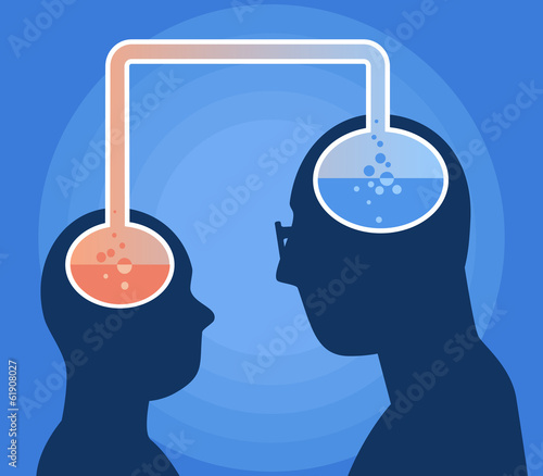 Learning process, teacher and student communicate