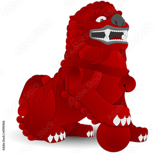 China - Komainu - Red