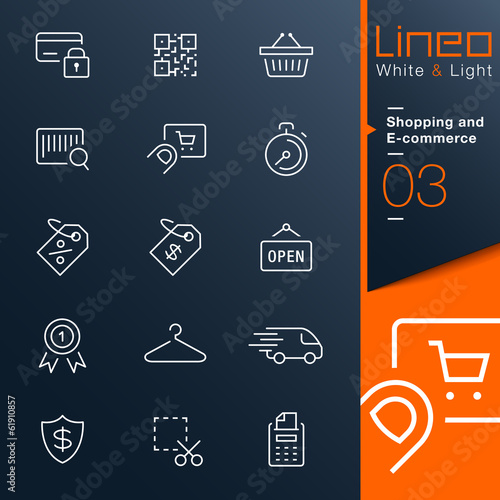 Lineo White & Light - Shopping and E-commerce outline icons