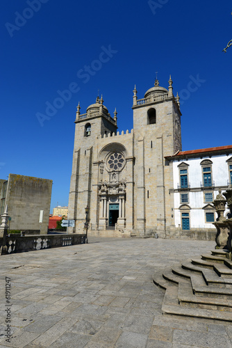 Porto Cathedral is located at the center of Porto, Portugal