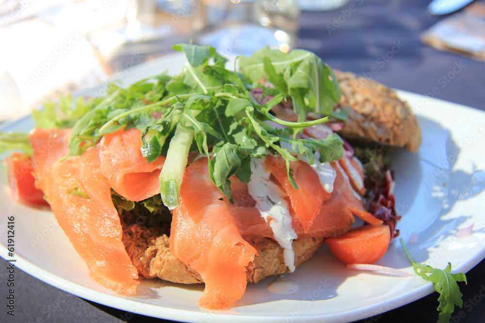 Smoked salmon sandwich Smoked salmon sandwich
