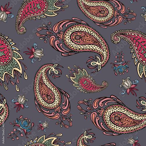 colorful paisley seamless