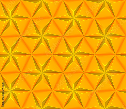 3d Abstract seamless background with yellow triangles star