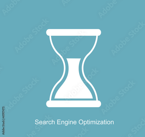 SEO - Search Engine Optimization Flat Icon Vector Illustration