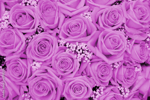 Purple wedding arrangement