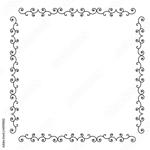 ornamental frame isolated on white