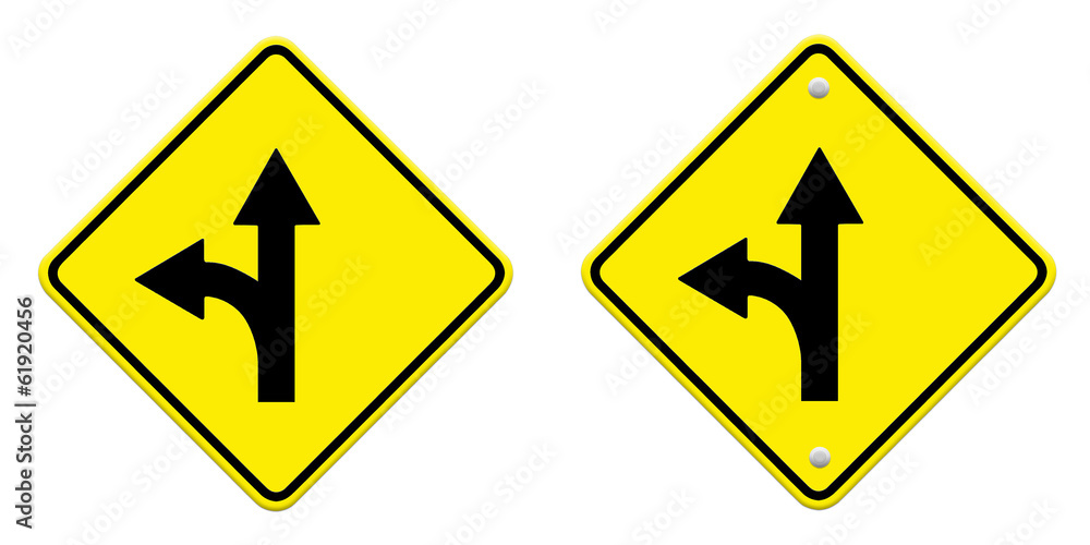three intersection sign three intersection sign