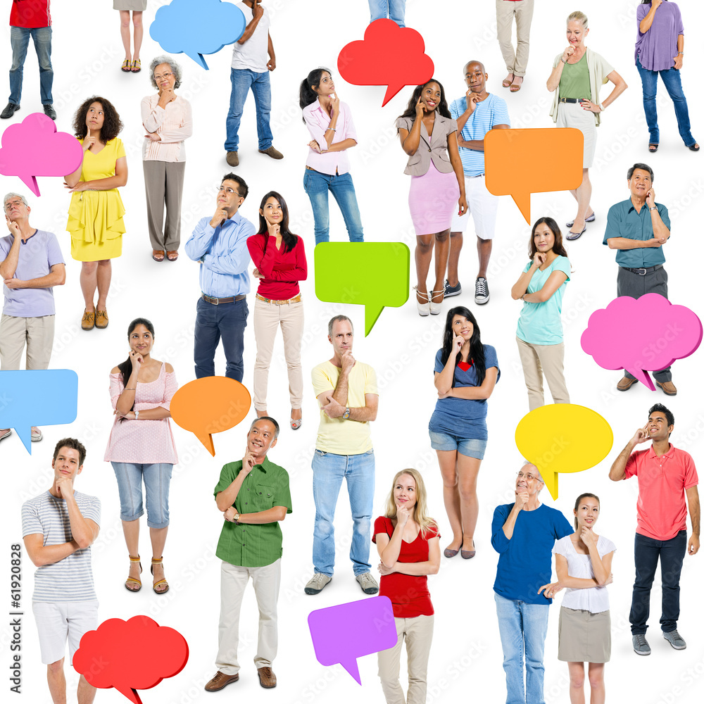 PeopleSocial Networking with Speech Bubbles PeopleSocial Networking with Speech Bubbles