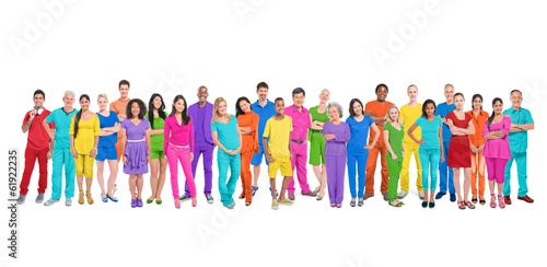 Group of Diverse Multi-Ethnic Colorful World People