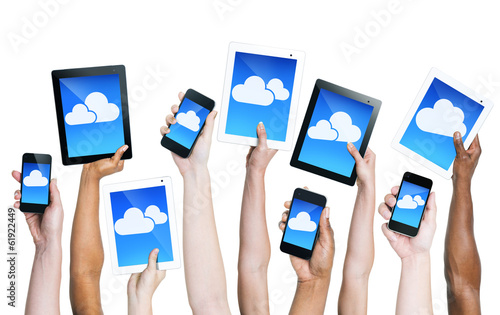 Group of World People Holding Digital Devices