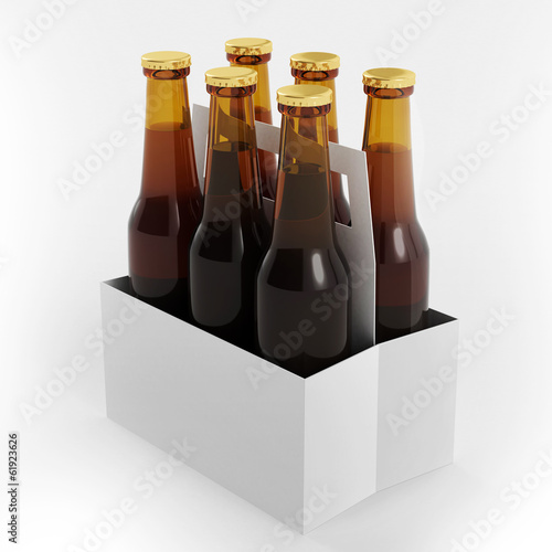 Packaged Beer isolated on white background